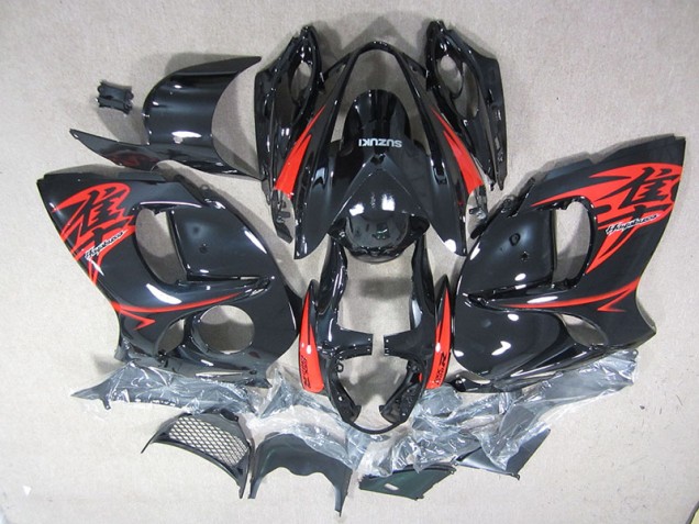 Custom 2008-2019 Black Red Suzuki GSXR1300 Hayabusa Motorcycle Fairing Custom 2008-2019 Black Red Suzuki GSXR1300 Hayabusa Motorcycle Fairing