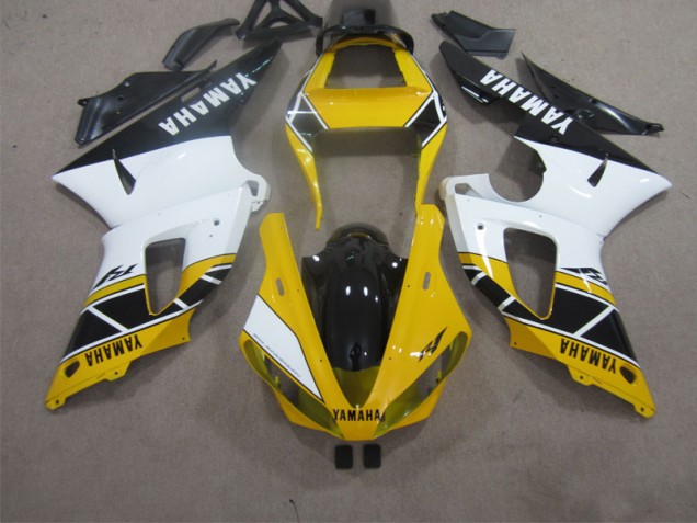 Custom 2000-2001 Yellow White Black Yamaha YZF R1 Motorbike Fairings Custom 2000-2001 Yellow White Black Yamaha YZF R1 Motorbike Fairings