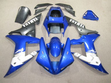 Custom 2002-2003 Blue White Yamaha YZF R1 Bike Fairing Kit