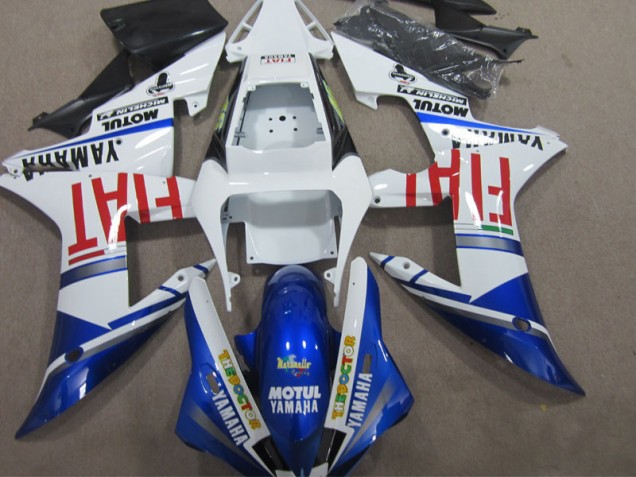 Custom 2002-2003 Blue White Motul Fiat Yamaha YZF R1 Motorcycle Bodywork Custom 2002-2003 Blue White Motul Fiat Yamaha YZF R1 Motorcycle Bodywork