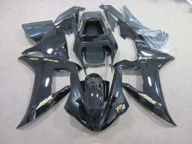 Custom 2002-2003 Black Gold Decal Yamaha YZF R1 Motorcyle Fairings