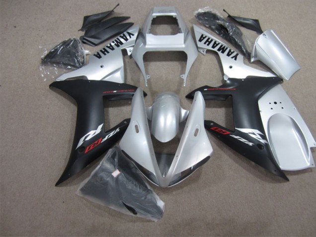 Custom 2004-2006 Silver Black Yamaha YZF R1 Motorcycle Fairings Custom 2004-2006 Silver Black Yamaha YZF R1 Motorcycle Fairings