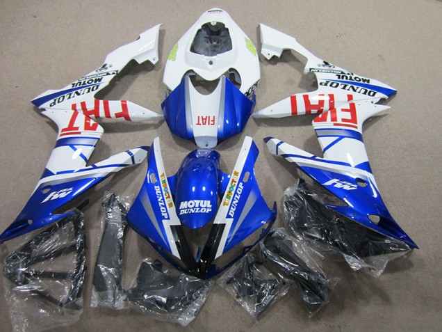 Custom 2004-2006 Blue White Motul Fiat Yamaha YZF R1 Motorbike Fairing Kits Custom 2004-2006 Blue White Motul Fiat Yamaha YZF R1 Motorbike Fairing Kits