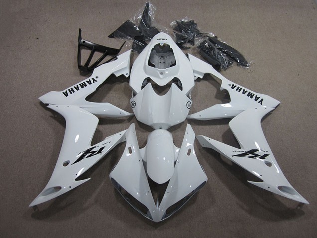 Custom 2004-2006 White Black Decal Yamaha YZF R1 Moto Fairings Custom 2004-2006 White Black Decal Yamaha YZF R1 Moto Fairings