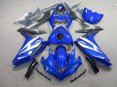 Custom 2007-2008 Blue White Yamaha YZF R1 Motorcycle Fairings