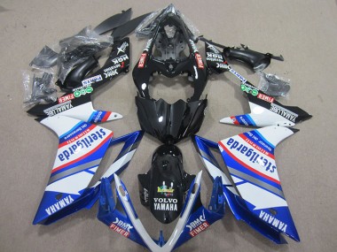Custom 2007-2008 Black White Sterilgarda Yamaha YZF R1 Motorcylce Fairings