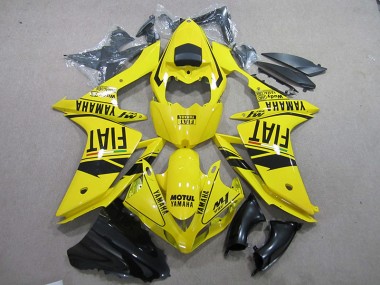 Custom 2007-2008 Yellow Black Motul Fiat Yamaha YZF R1 Motorcycle Fairing
