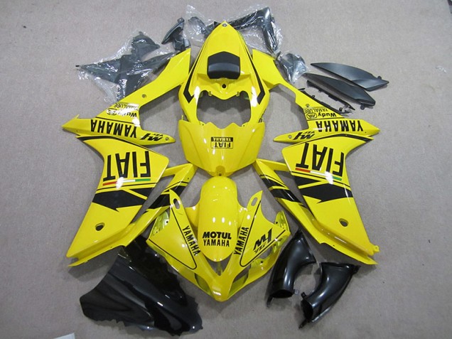 Custom 2007-2008 Yellow Black Motul Fiat Yamaha YZF R1 Motorcycle Fairing Custom 2007-2008 Yellow Black Motul Fiat Yamaha YZF R1 Motorcycle Fairing
