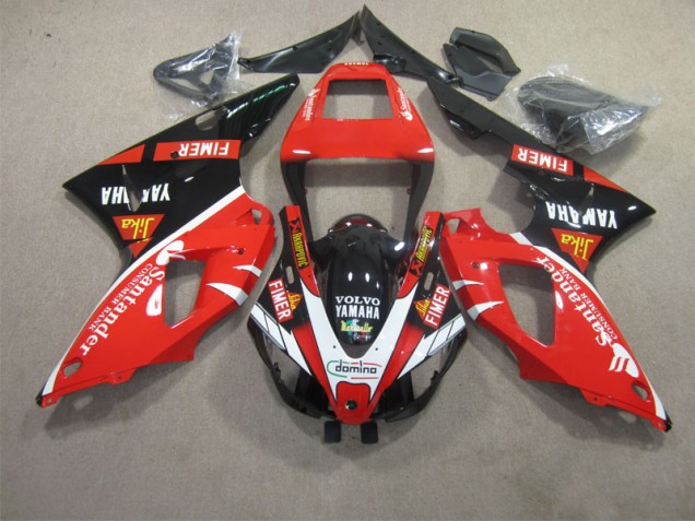Custom 2009-2011 Red Black White Santander Yamaha YZF R1 Motorcycle Fairing Kit Custom 2009-2011 Red Black White Santander Yamaha YZF R1 Motorcycle Fairing Kit