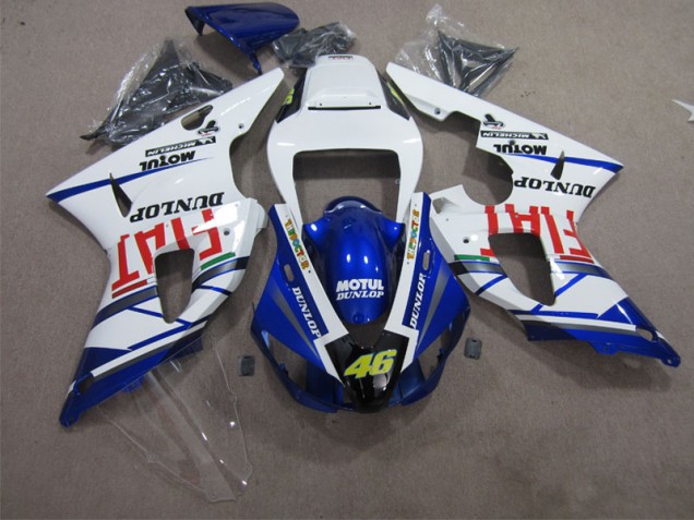 Custom 2009-2011 Blue White Motul Dunlop 46 Yamaha YZF R1 Bike Fairings Custom 2009-2011 Blue White Motul Dunlop 46 Yamaha YZF R1 Bike Fairings