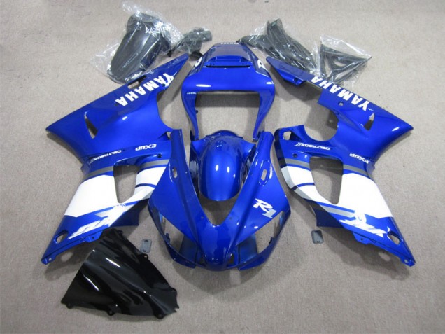 Custom 2009-2011 Blue White Yamaha YZF R1 Moto Fairings