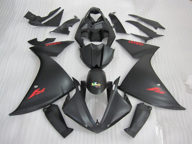 Custom 2009-2011 Black Red Yamaha YZF R1 Motorcycle Fairings