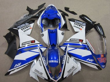 Aftermarket 2012-2014 Blue White Yamaha YZF R1 Motorbike Fairing