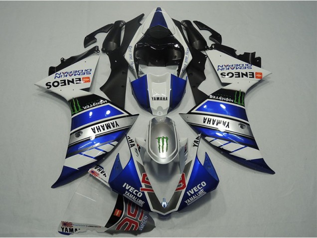 Custom 2012-2014 Blue White IVECO Yamaha YZF R1 Motorcylce Fairings Custom 2012-2014 Blue White IVECO Yamaha YZF R1 Motorcylce Fairings