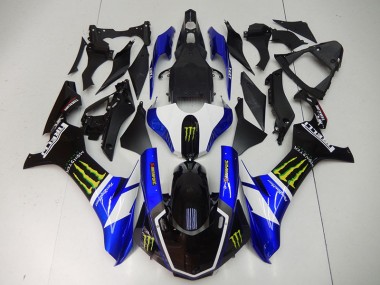 Custom 2015-2019 Blue Black Monster Yamaha YZF R1 Motorbike Fairings