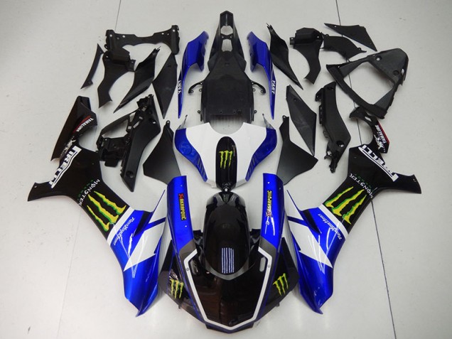 Custom 2015-2019 Blue Black Monster Yamaha YZF R1 Motorbike Fairings Custom 2015-2019 Blue Black Monster Yamaha YZF R1 Motorbike Fairings