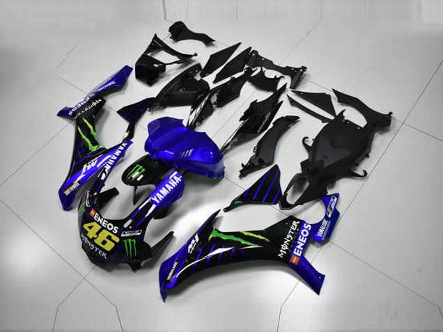 Custom 2015-2019 Blue Blue White ENEOS 46 Monster Yamaha YZF R1 Motorcycle Fairing Custom 2015-2019 Blue Blue White ENEOS 46 Monster Yamaha YZF R1 Motorcycle Fairing
