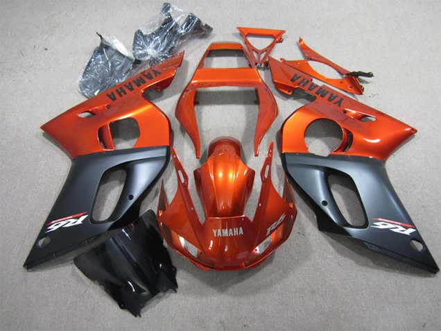 Custom 1998-2002 Orange Black Yamaha YZF R6 Motorcyle Fairings Custom 1998-2002 Orange Black Yamaha YZF R6 Motorcyle Fairings