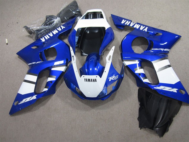 Custom 1998-2002 Blue White Yamaha YZF R6 Replacement Fairings Custom 1998-2002 Blue White Yamaha YZF R6 Replacement Fairings