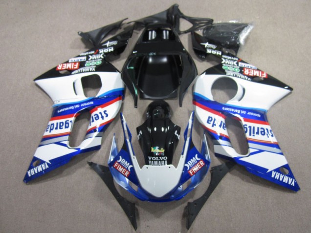 Custom 1998-2002 BM FIMER VOLVO Blue White Black Yamaha YZF R6 Motor Fairings Custom 1998-2002 BM FIMER VOLVO Blue White Black Yamaha YZF R6 Motor Fairings