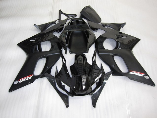 Custom 1998-2002 Black Yamaha YZF R6 Motorcycle Fairings Custom 1998-2002 Black Yamaha YZF R6 Motorcycle Fairings