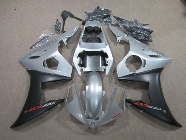 Custom 2003-2005 Silver Black Yamaha YZF R6 Bike Fairing Custom 2003-2005 Silver Black Yamaha YZF R6 Bike Fairing
