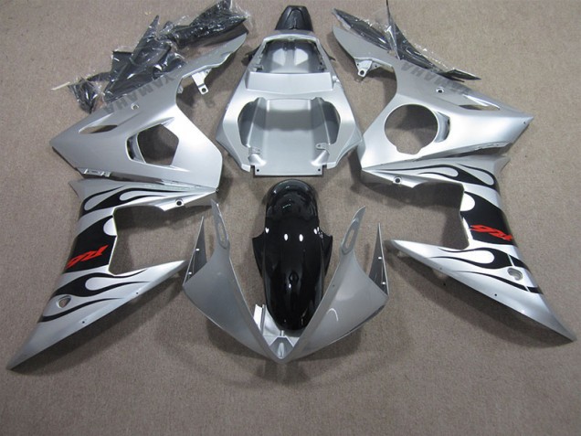 Custom 2003-2005 Silver Black Red Decal Yamaha YZF R6 Motorbike Fairing Custom 2003-2005 Silver Black Red Decal Yamaha YZF R6 Motorbike Fairing