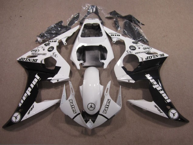 Custom 2003-2005 White Black Yamaha YZF R6 Motorbike Fairings Custom 2003-2005 White Black Yamaha YZF R6 Motorbike Fairings
