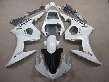 Custom 2003-2005 White Yamaha YZF R6 Bike Fairing