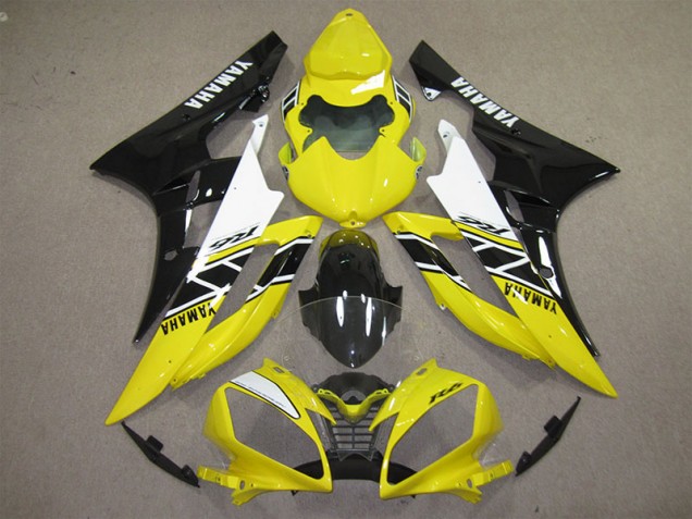 Custom 2006-2007 Yellow Black Decal Yamaha YZF R6 Motorcycle Fairings Kits Custom 2006-2007 Yellow Black Decal Yamaha YZF R6 Motorcycle Fairings Kits