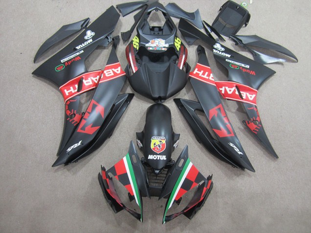 Custom 2006-2007 Black Motul 46 Yamaha YZF R6 Moto Fairings Custom 2006-2007 Black Motul 46 Yamaha YZF R6 Moto Fairings