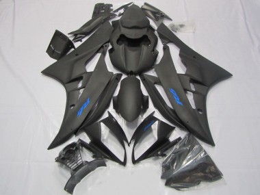 Aftermarket 2006-2007 Black Blue Decal Yamaha YZF R6 Motorcycle Fairings Kit