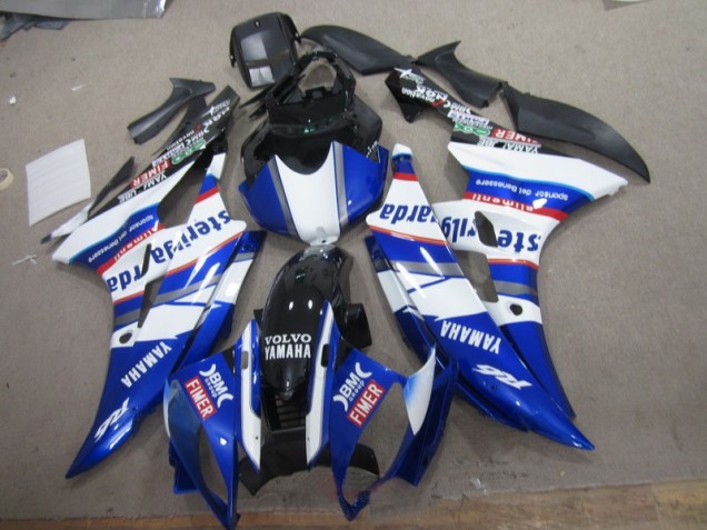 Custom 2006-2007 White Blue Sterilgarda Volvo Yamaha YZF R6 Motorcylce Fairings Custom 2006-2007 White Blue Sterilgarda Volvo Yamaha YZF R6 Motorcylce Fairings