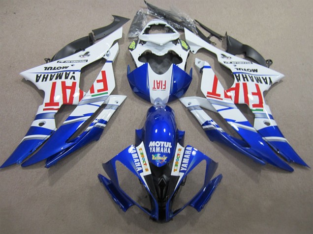 Custom 2008-2016 Blue White Motul Red Fiat Yamaha YZF R6 Motorbike Fairing Custom 2008-2016 Blue White Motul Red Fiat Yamaha YZF R6 Motorbike Fairing