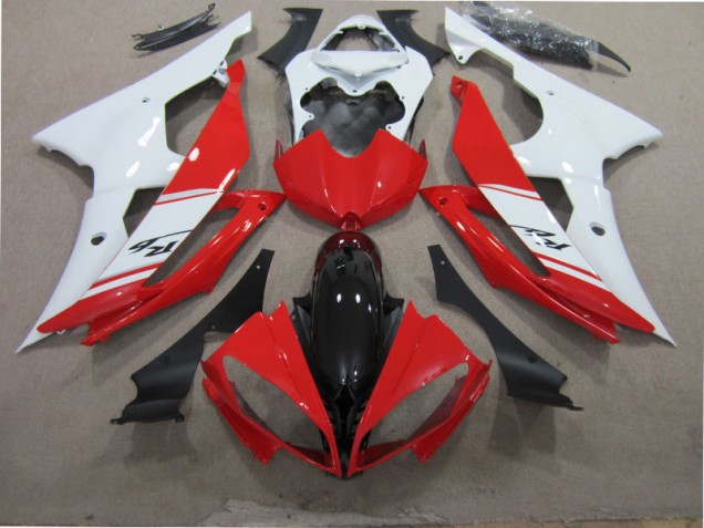 Custom 2008-2016 Red White Black Yamaha YZF R6 Motorcycle Fairing Kit Custom 2008-2016 Red White Black Yamaha YZF R6 Motorcycle Fairing Kit