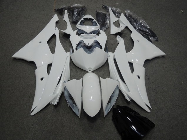 Custom 2008-2016 White Yamaha YZF R6 Motorcyle Fairings Custom 2008-2016 White Yamaha YZF R6 Motorcyle Fairings